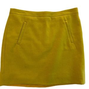 J.Crew wool skirt size 6 neon yellow